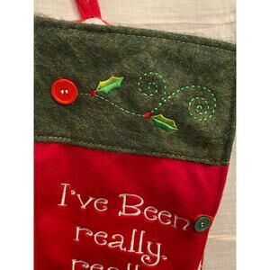 Fleece 20" Christmas Stocking embroidered I've Been Really, Really, Really Good!